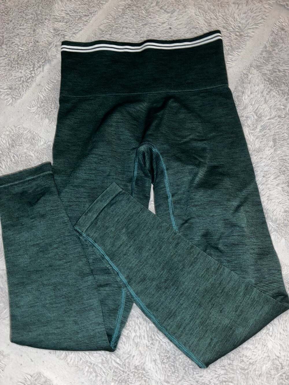 LNDR Chisel Light 7/8 High-Rise Performance Leggings in Green Marl